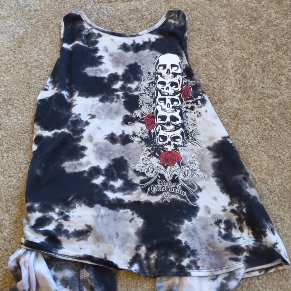 Pirates of the Caribbean open back tank top